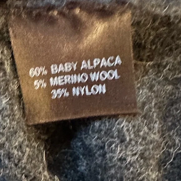 LAUREN MANOOGIAN DARK CHARCOAL WIDE CARDIGAN - Picture 9 of 10